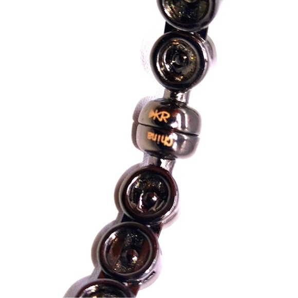 SILPADA KR Collection Hematite Bangle Bracelet made with Swarovski Crystals - Picture 3 of 5